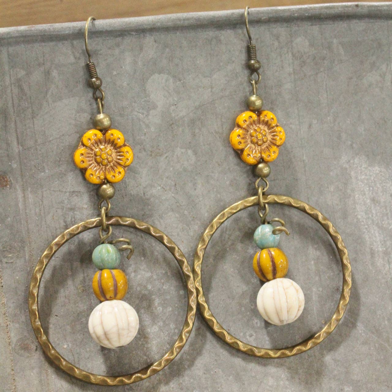 Full Of Sweetness Flower Dangle Earrings