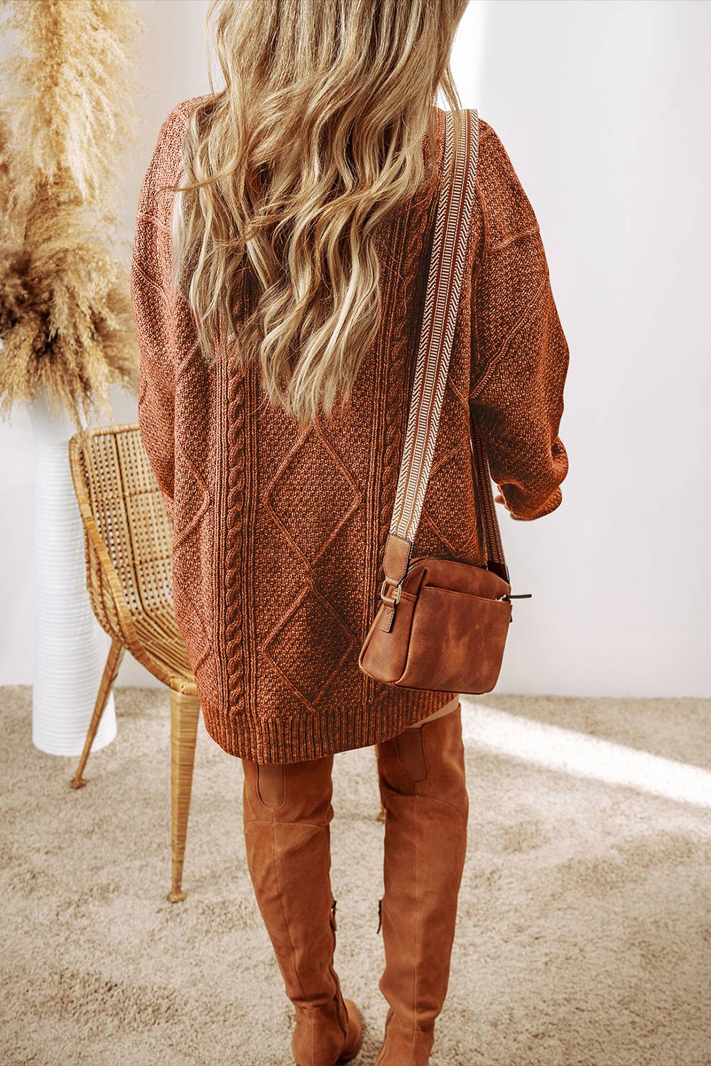 loose knit sweater dress Knit Oversized Sweater Dress