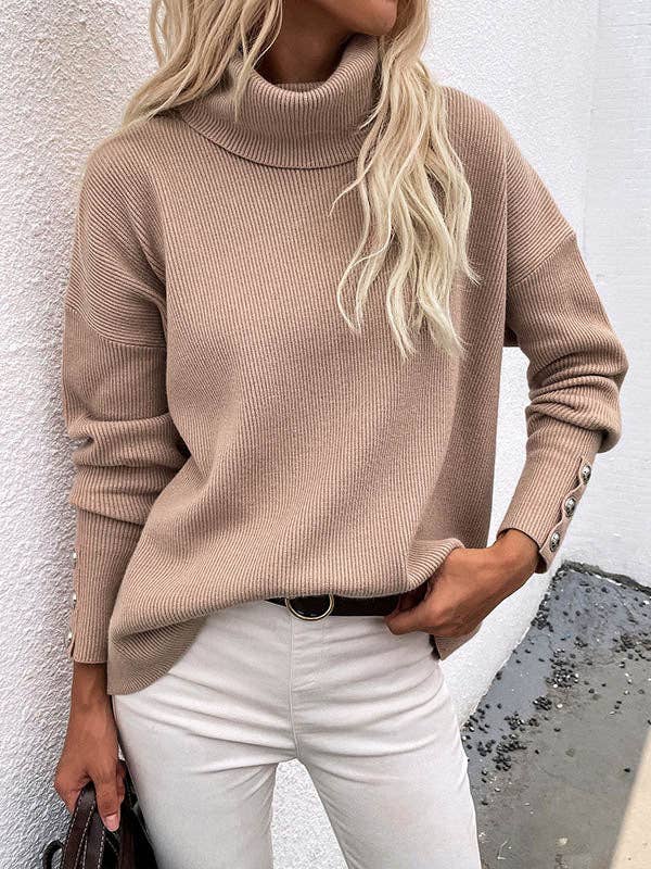 Casual High-Neck Sweater