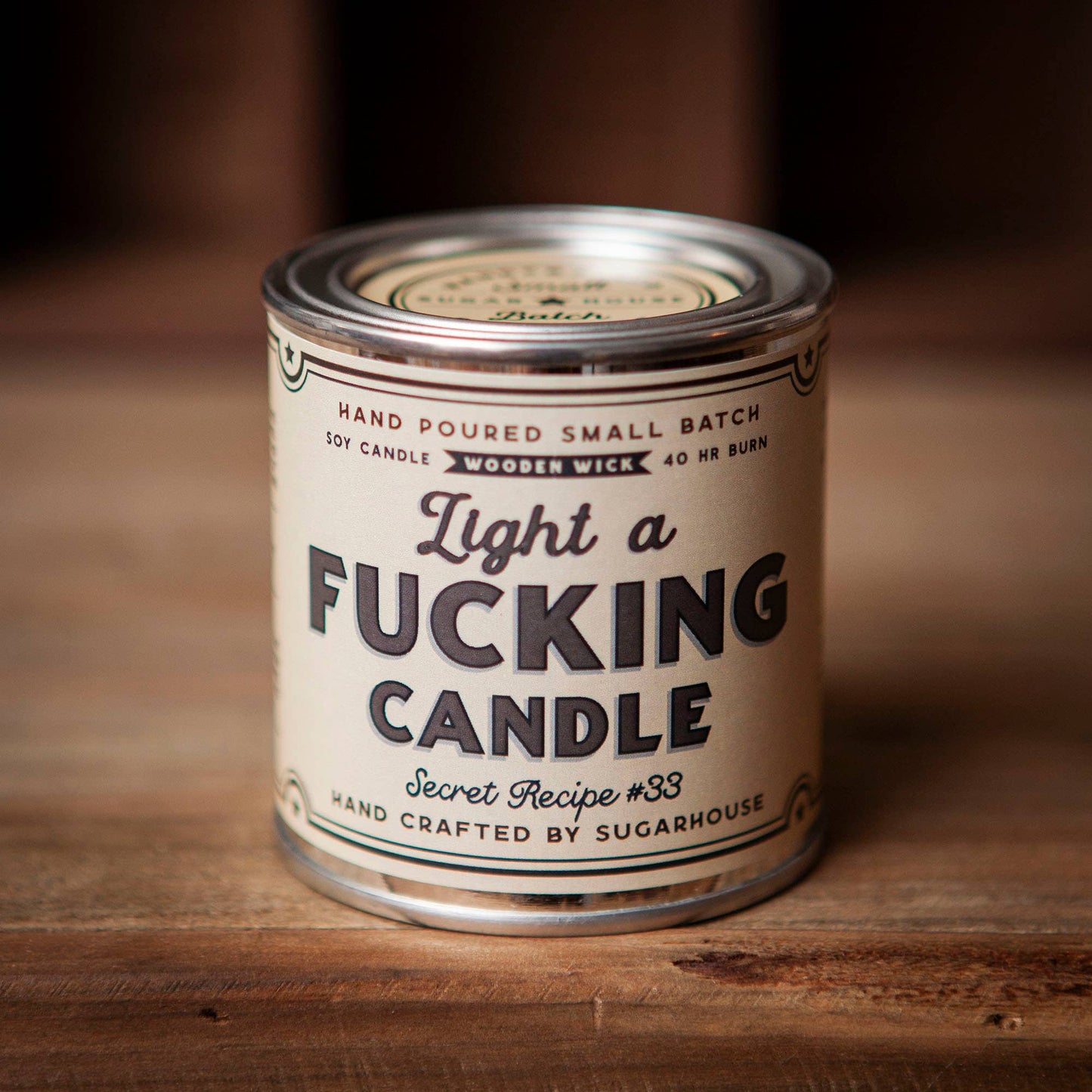 Light a F*cking Candle Soy Candle with Wooden Wick