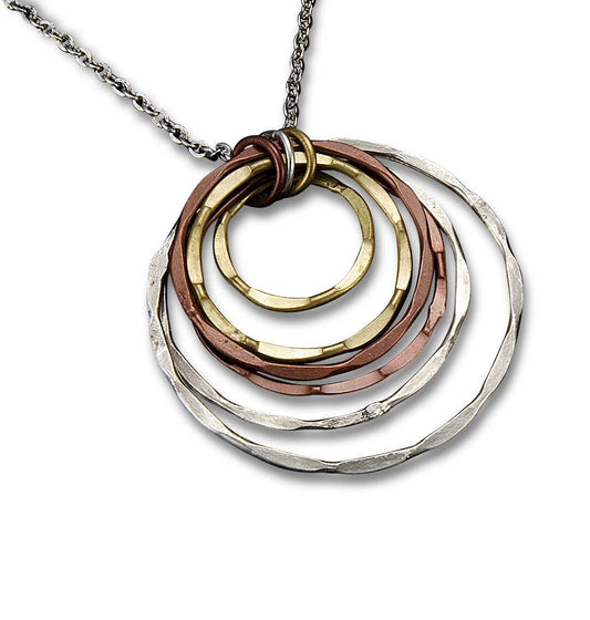 Banjara Graduated Circles Pendant Long Necklace