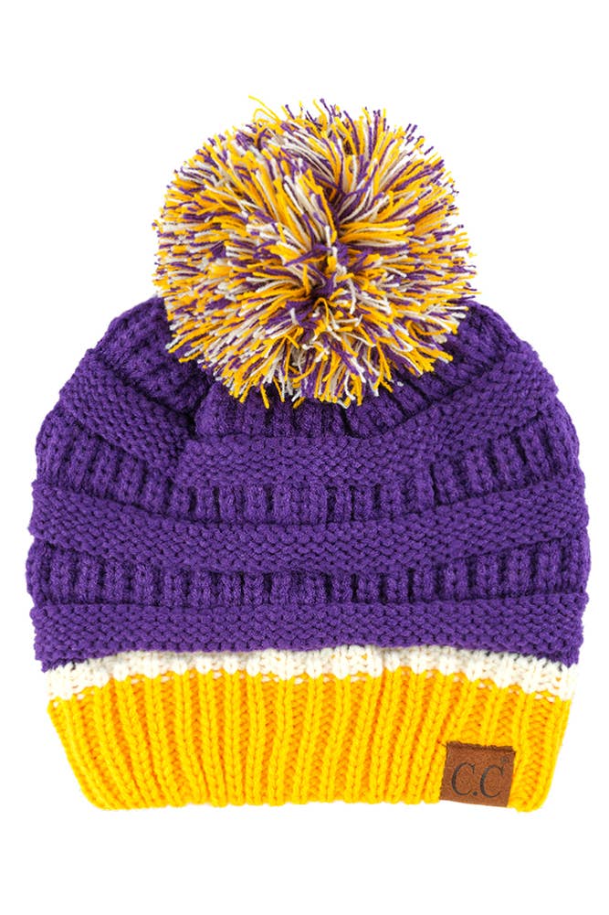 Purple/Gold Winter Cap