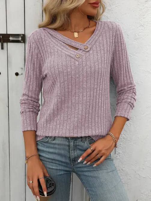 Long Sleeve V-Neck Sweater