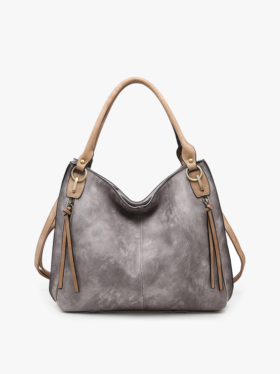 Connar Distressed Side Pocket Tote by Jen & Co