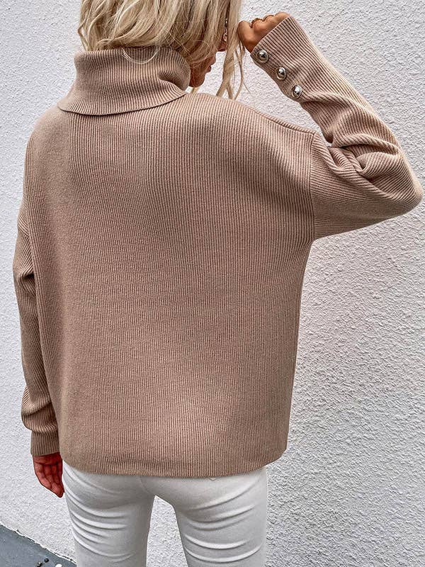 Casual High-Neck Sweater