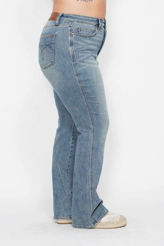 Med Wash Tummy Control High Waisted Bootcut by Judy Blue
