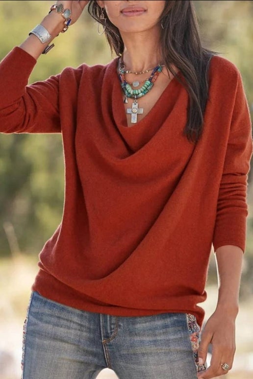 Casual Long Sleeve Pullover Top