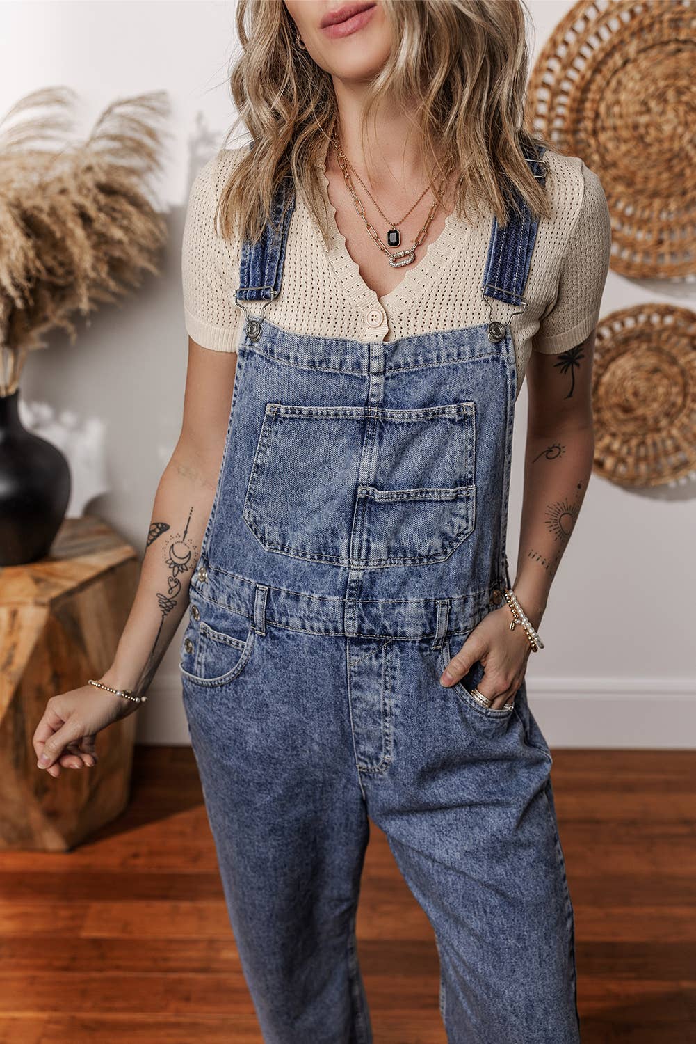 Denim Bibs with Pockets