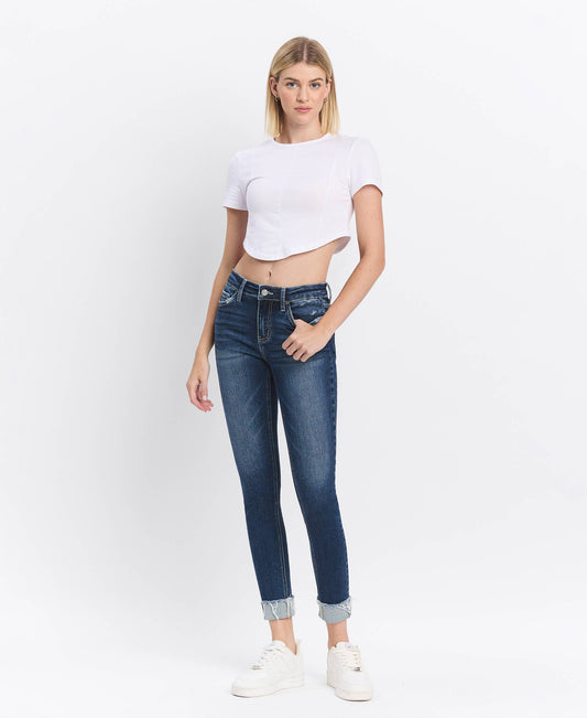 Reflex Mid Rise Cuffed Skinny By Lovervet