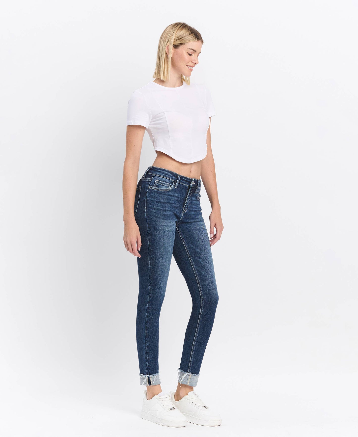 Reflex Mid Rise Cuffed Skinny By Lovervet