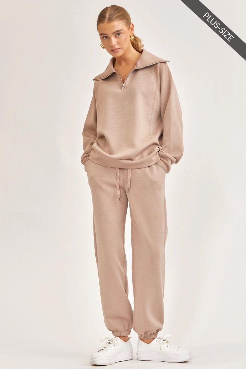 2 Pc Half Zip Loungewear