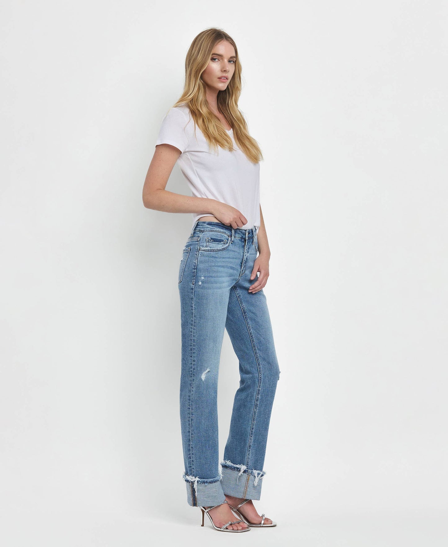 Evermore Mid Rise Cuffed Straight Leg by Lovervet