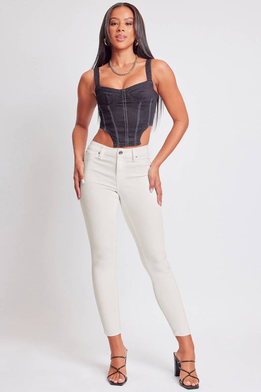 Hyperstretch Mid-Rise Skinny Jean by YMI