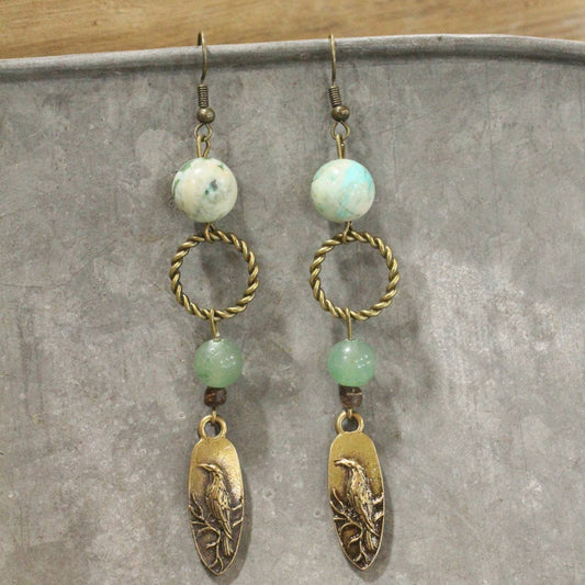 Soaring Birds Dangle Drop Earrings