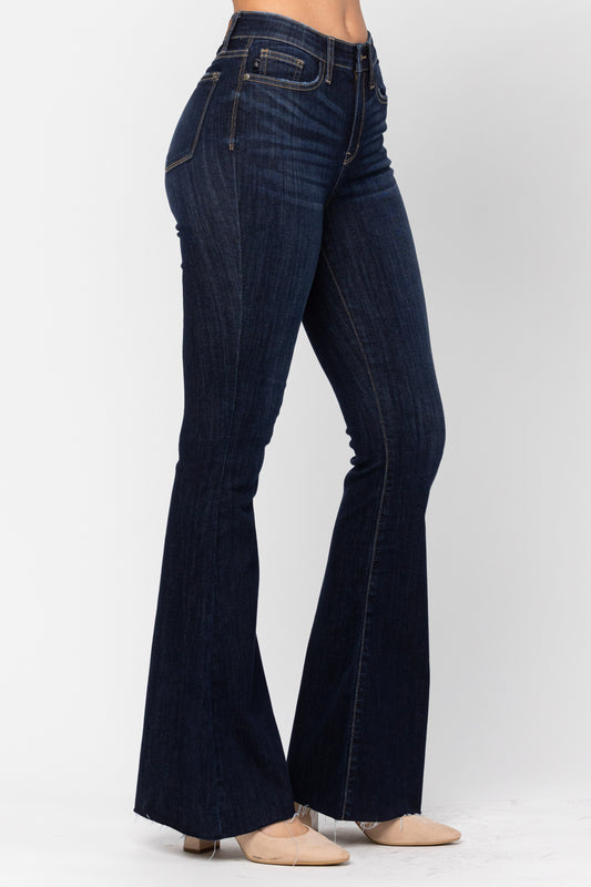 Judy Blue Raw Hem Flare Jean