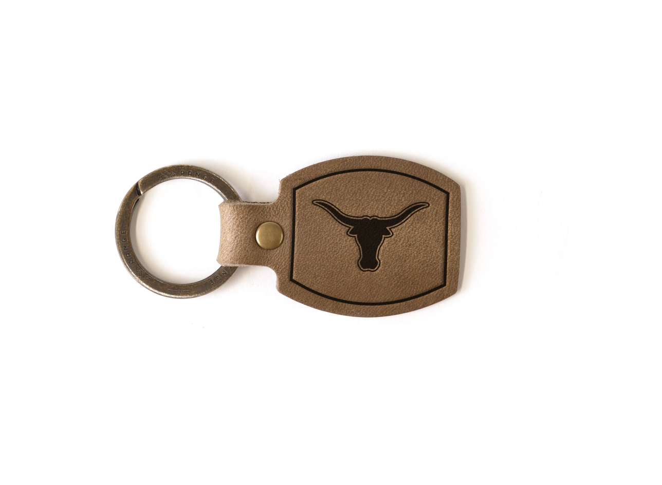 Longhorn Leather Keychain