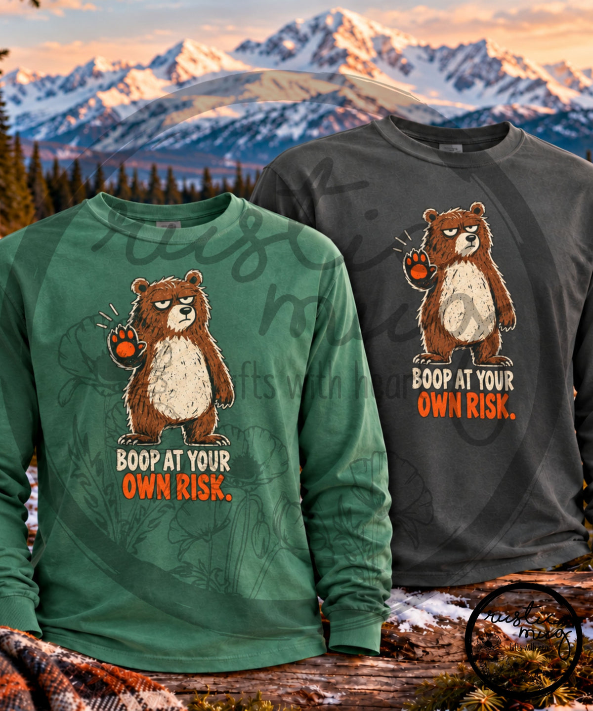 Boop at Your Own Risk  Bear Long Sleeve