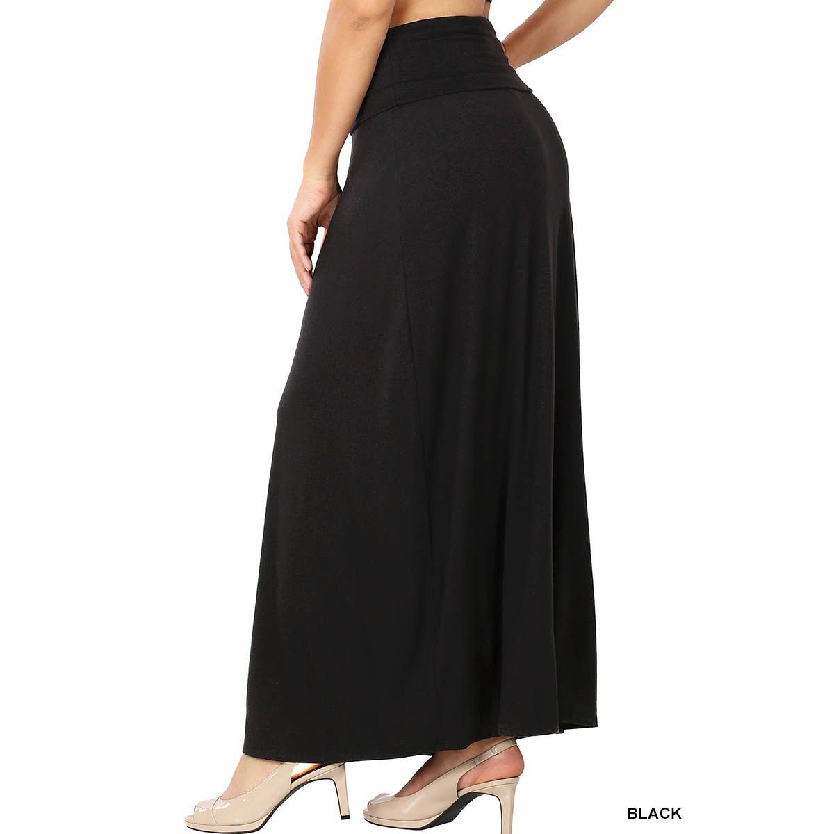 Relaxed Fit Plus Size Maxi Skirt