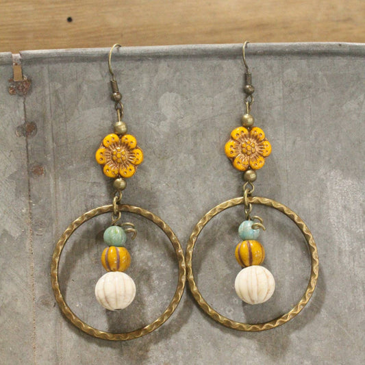 Full Of Sweetness Flower Dangle Earrings