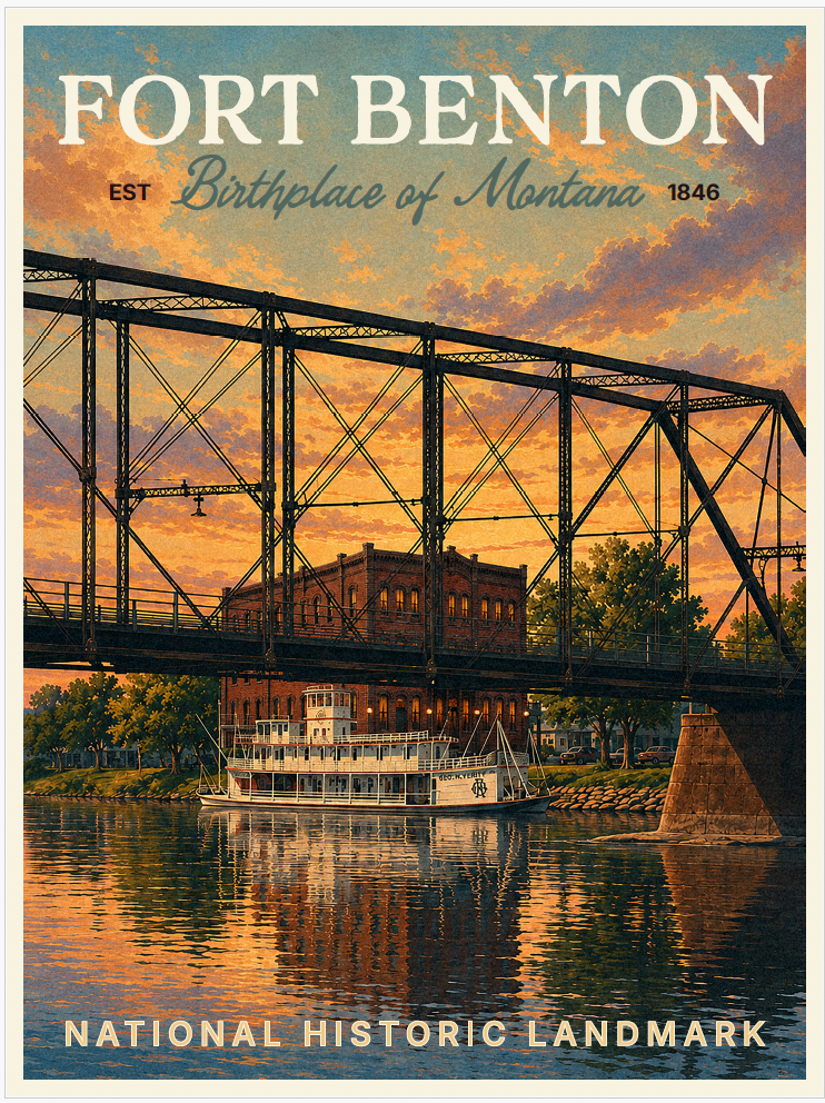 Dest. Ft. Benton Poster