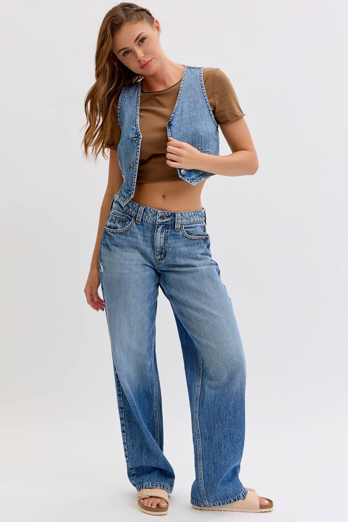 Low Rise Baggy Jeans by Cello