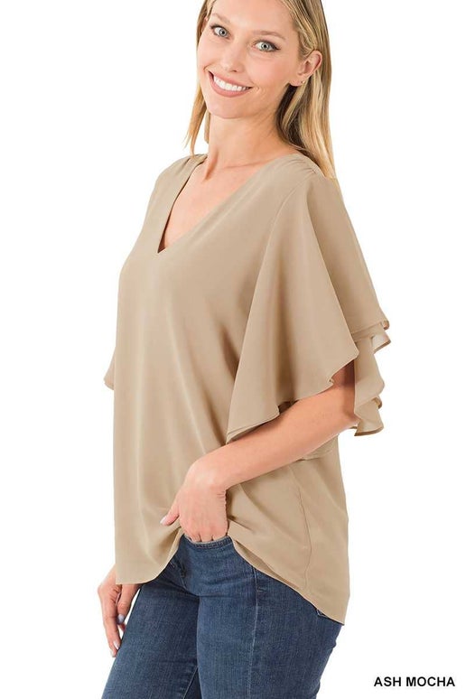 Double Layer Chiffon Top