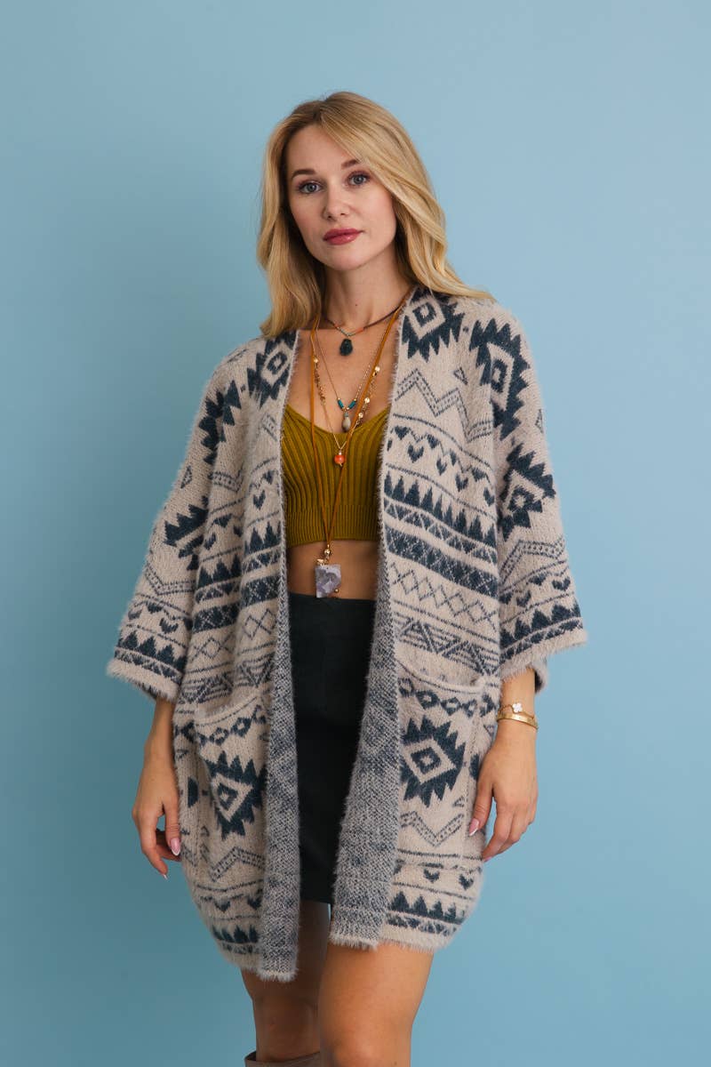 Aztec Soft Knit Cardigan
