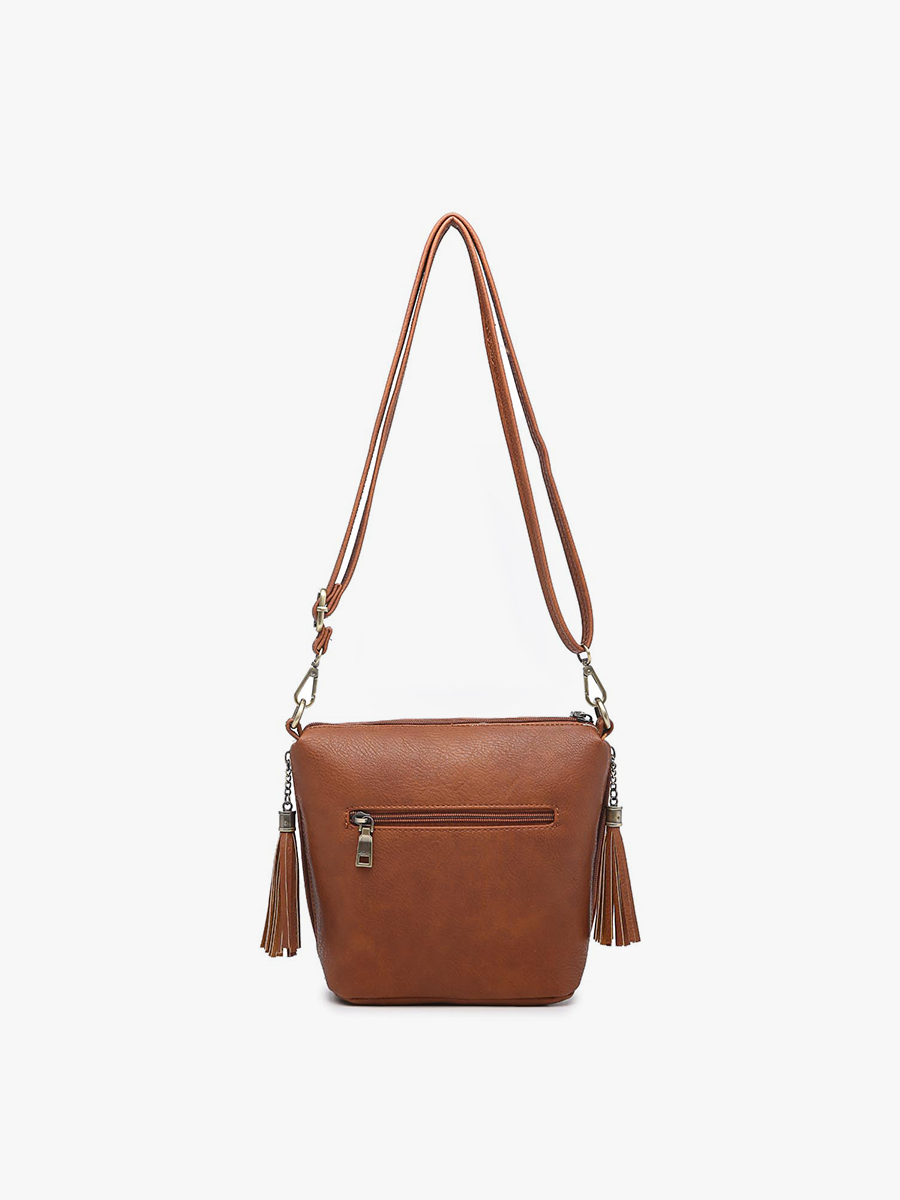 Dylan Crossbody w/ 2 Side Tassel Zippers
