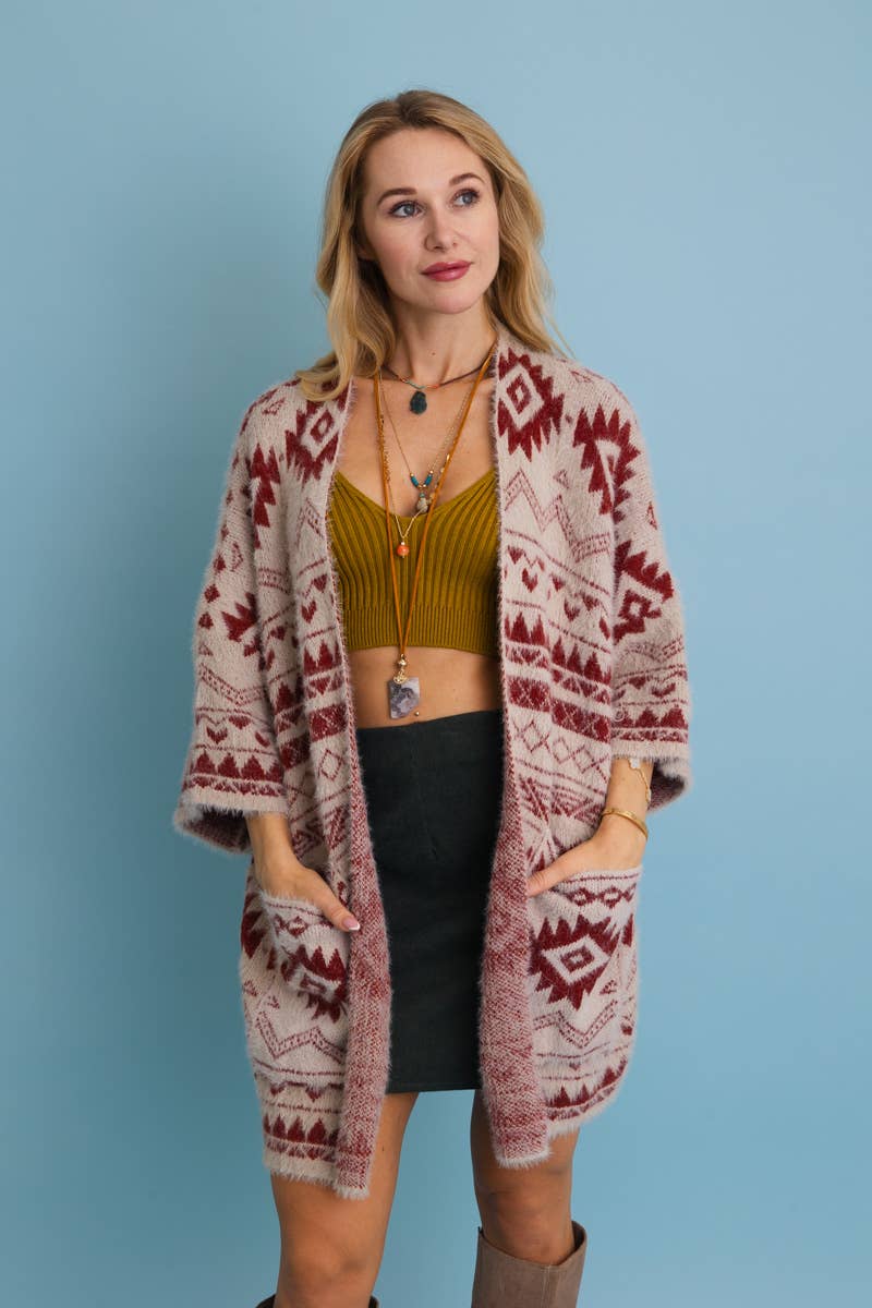 Aztec Soft Knit Cardigan