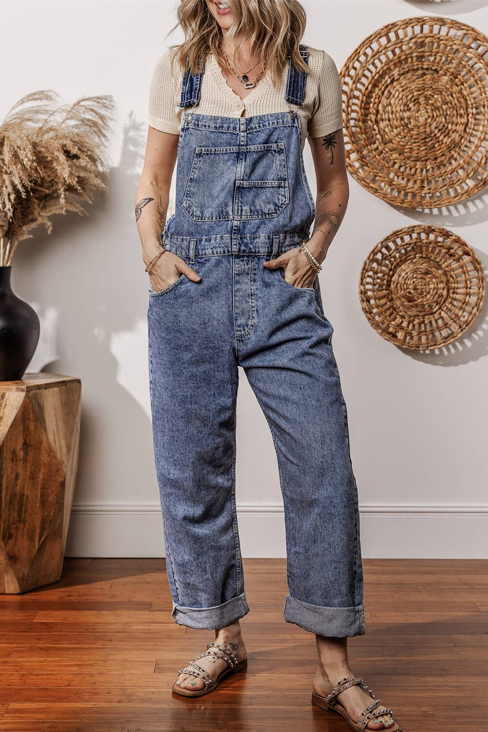 Denim Bibs with Pockets