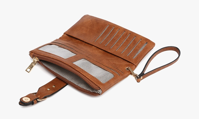 Cadence Buckle Wallet/Clutch by Jen & Co