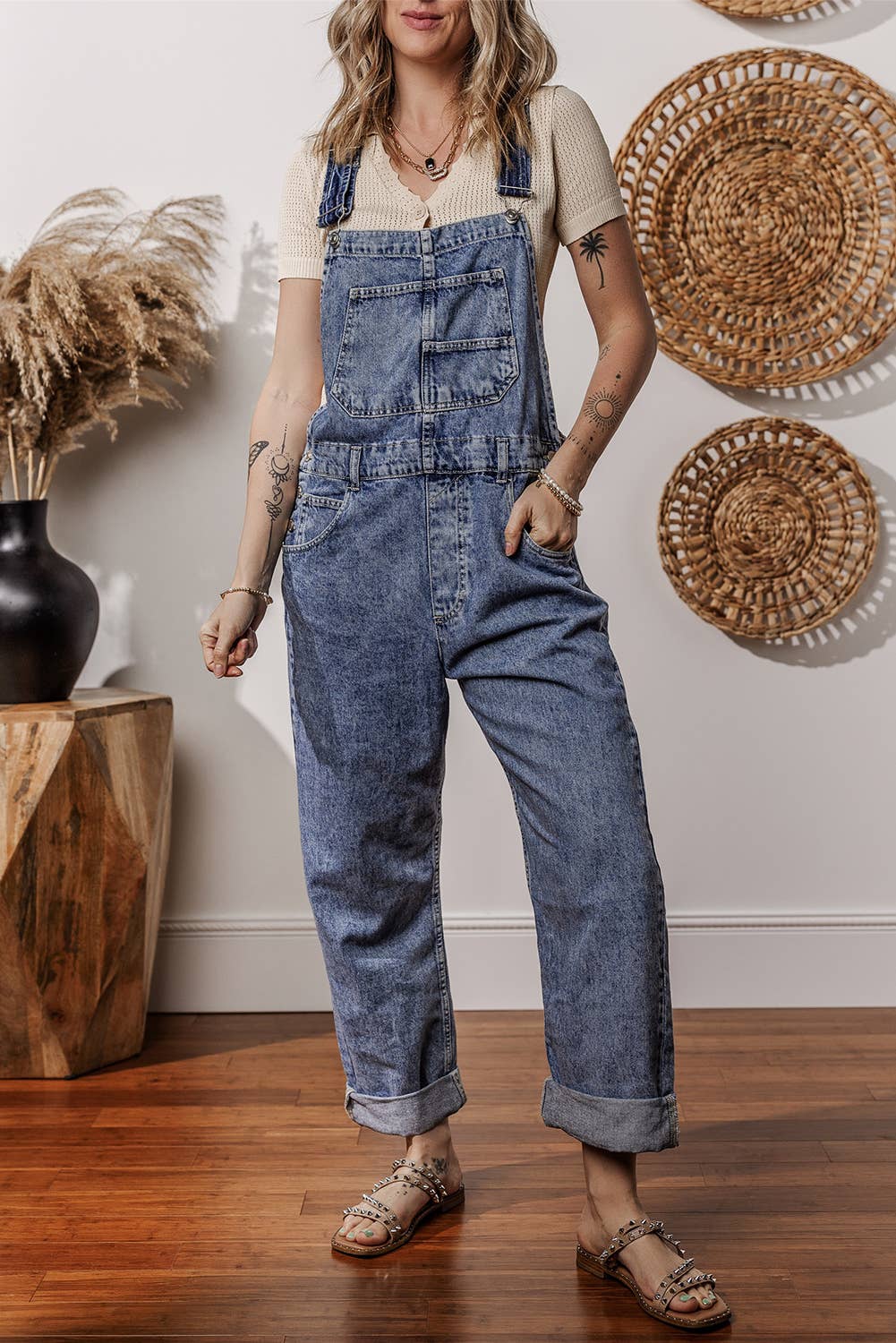 Denim Bibs with Pockets