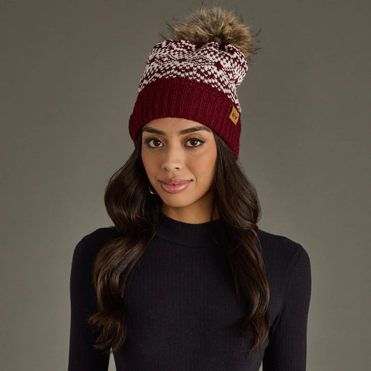 Burgundy & White Hat