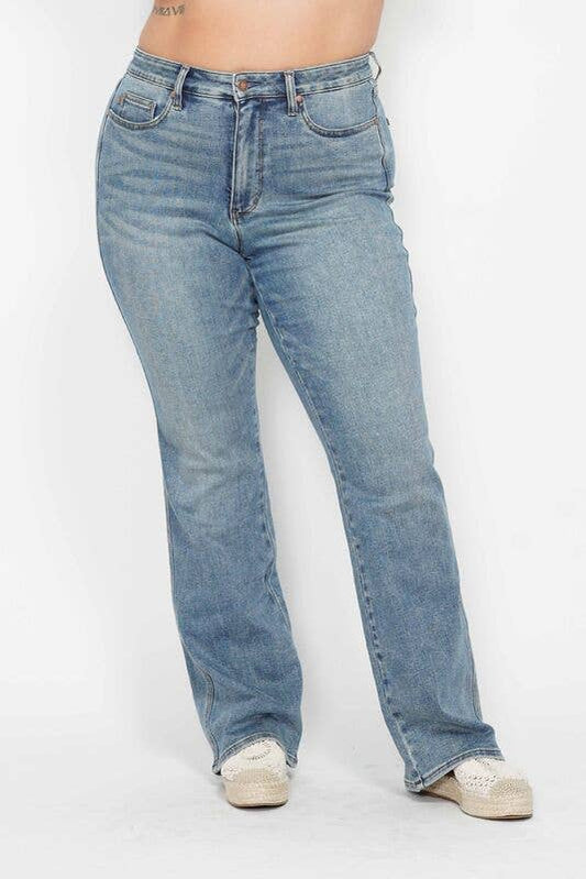 Med Wash Tummy Control High Waisted Bootcut by Judy Blue