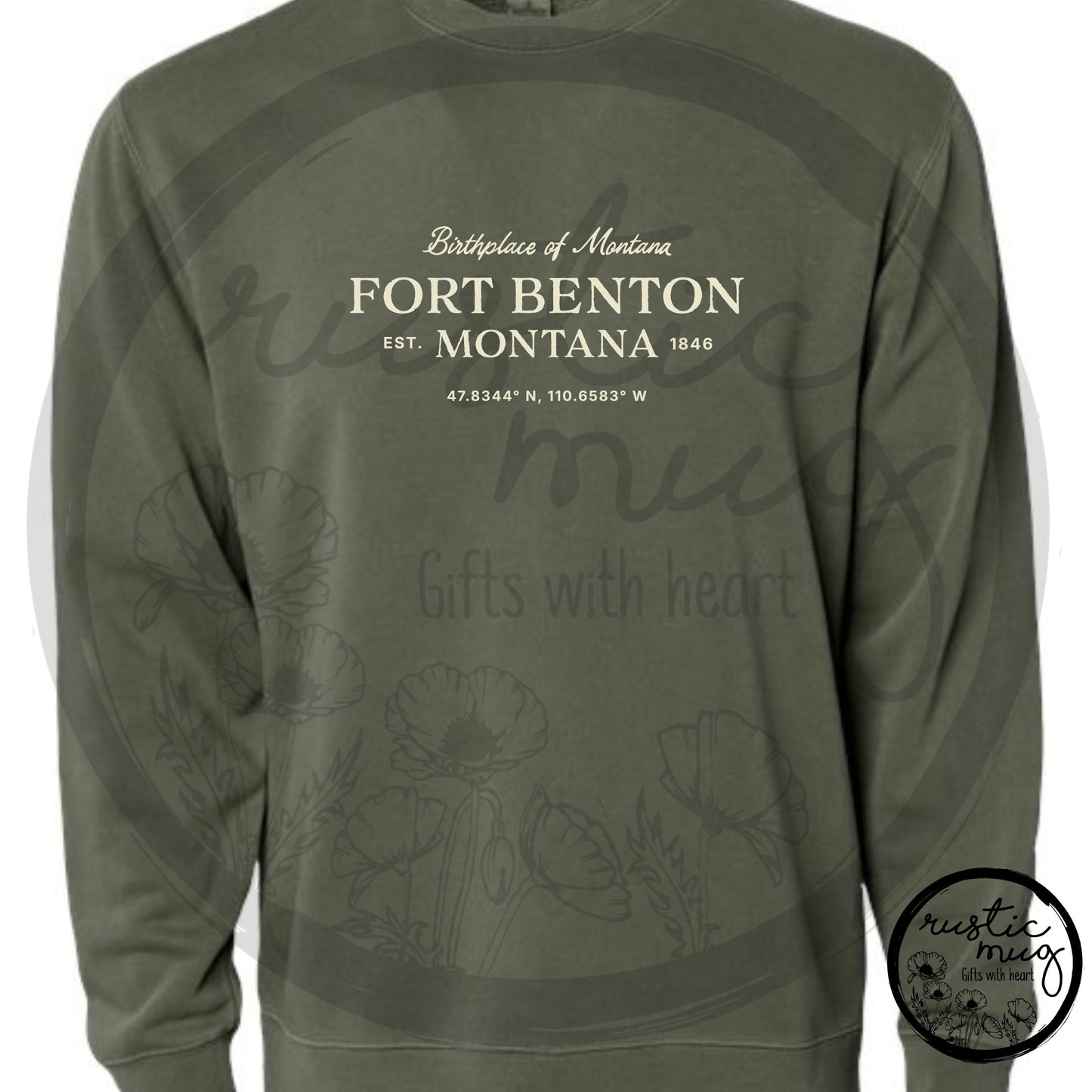 FT. Benton Birthplace Pigment Dyed Sweatshirt
