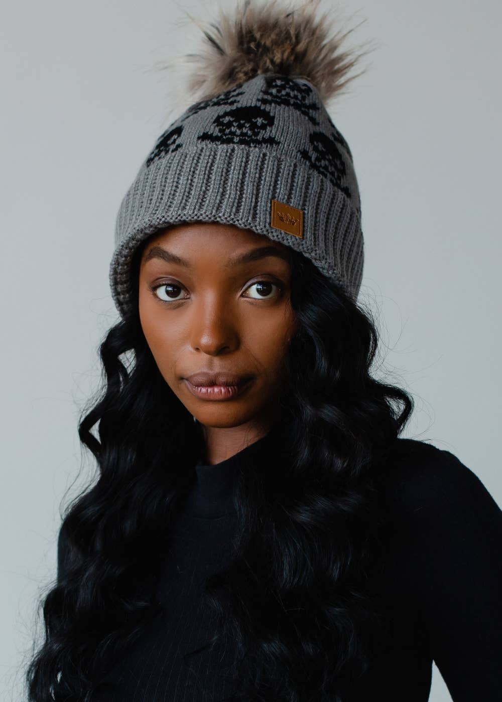 Gray Skull Hat