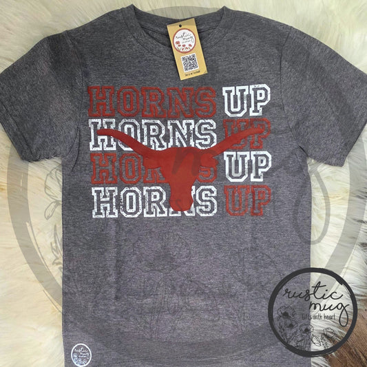 Youth Horns Up Longhorn Tee