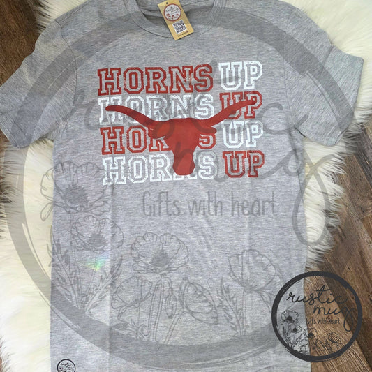 Horns Up Longhorn Tee