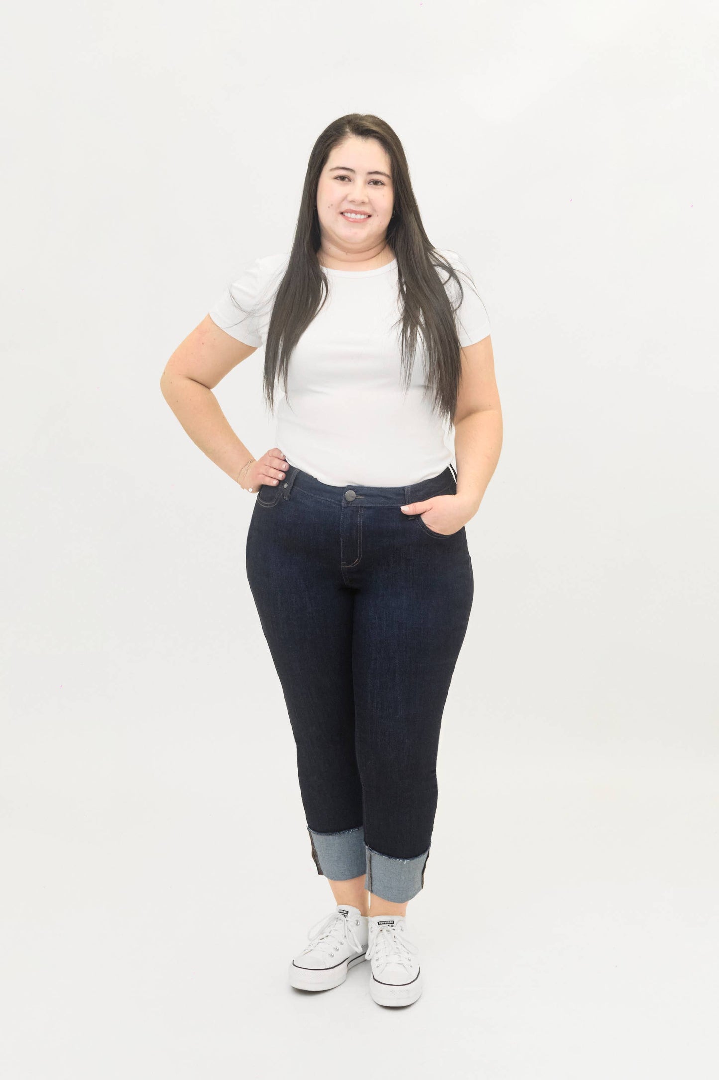 Plus Size Taylor Cropped Skinny Jean w/ Cuff