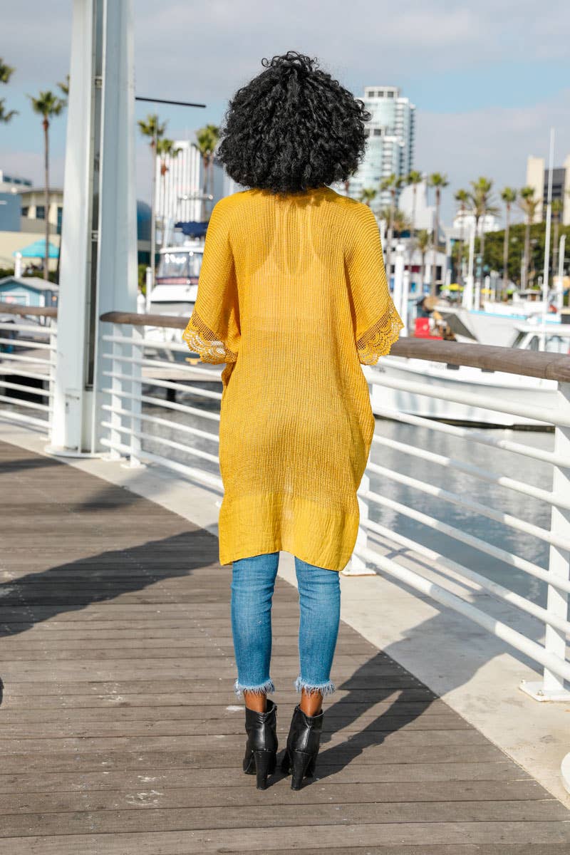 Sophisticated Scallop Lace Kimono