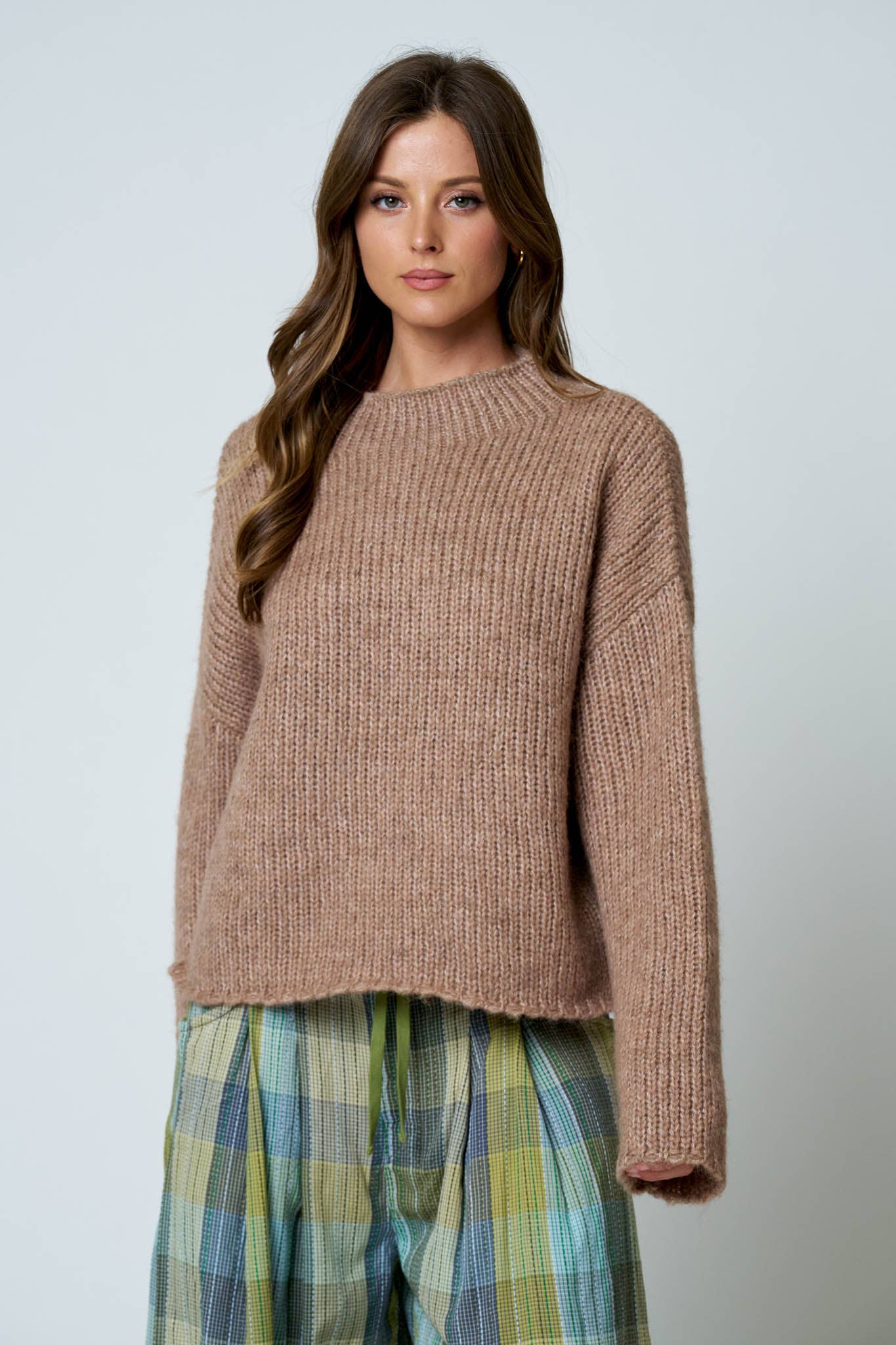 Mock Neck Oversized Sweater