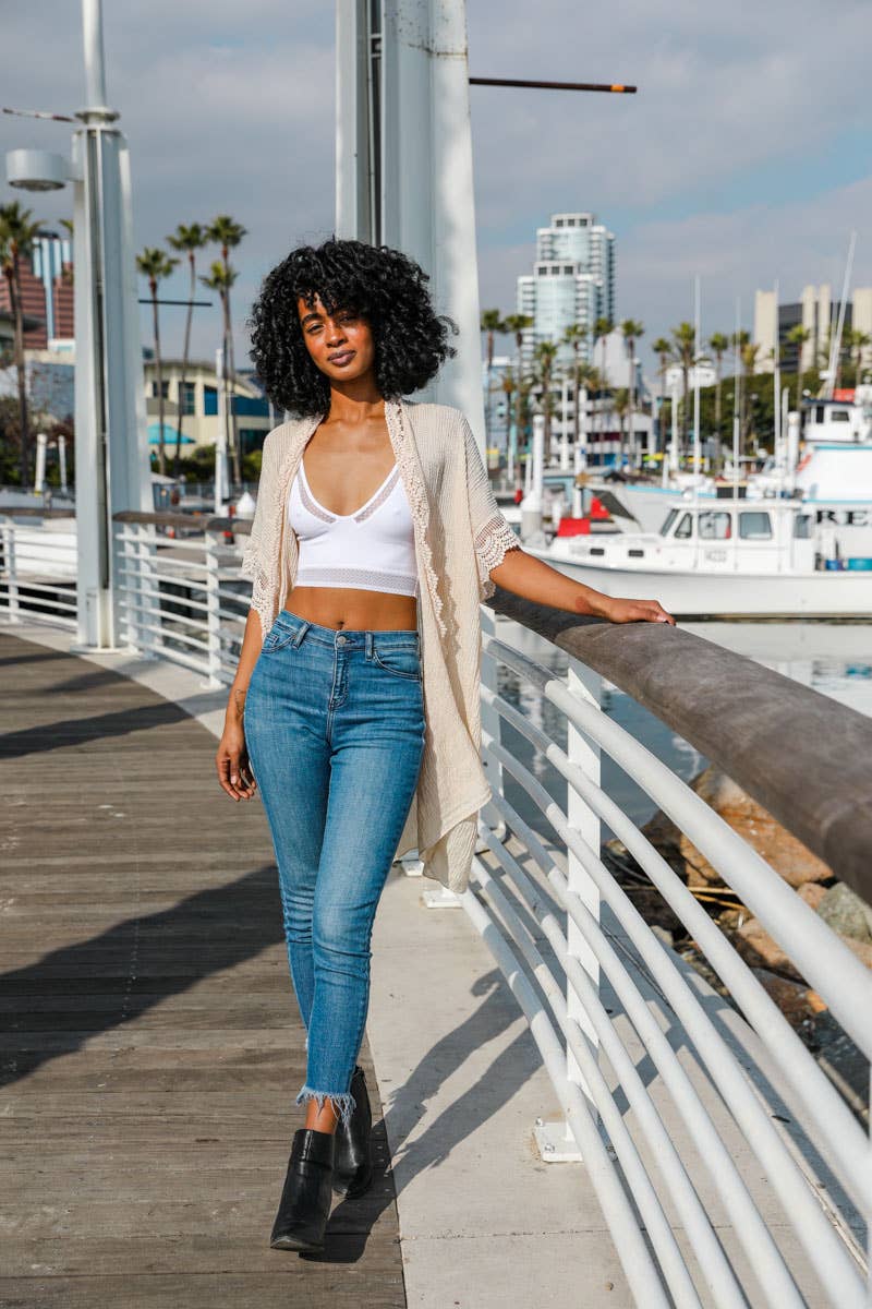 Sophisticated Scallop Lace Kimono