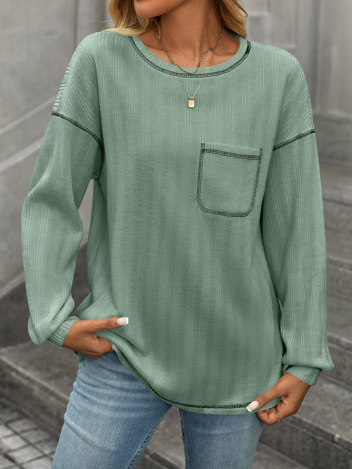 Long Sleeve Pocket Shirt