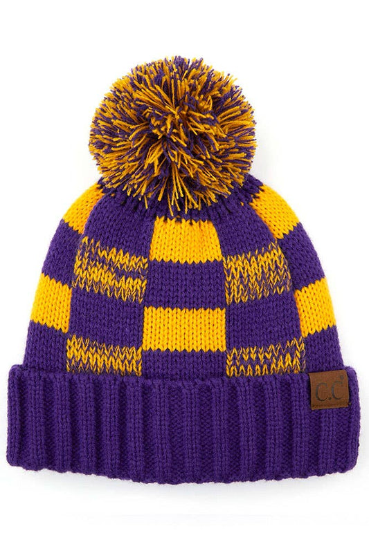 Purple/Gold Winter Cap