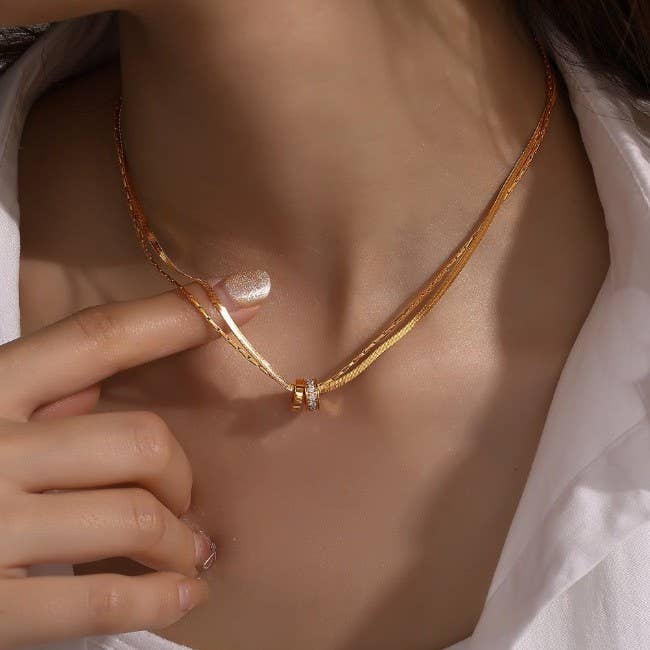 Gold Layered Eternal Circle Necklace