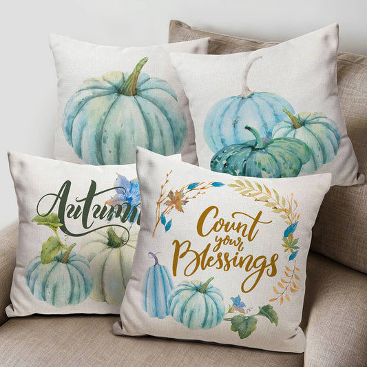 18" Fall Thanksgiving Pumpkin Pillow Covers