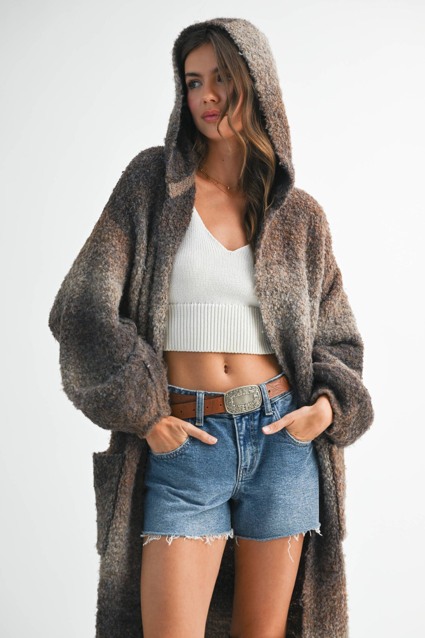 Nelsi Hooded Knit Cardigan