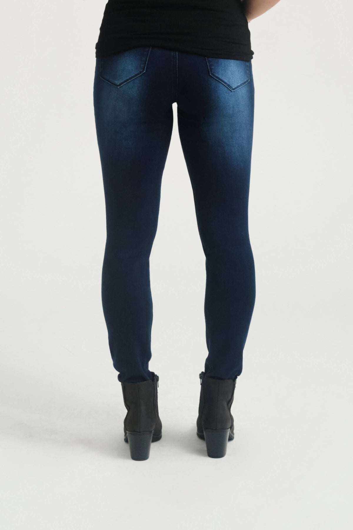 34" Maternity Butter Denim Skinny Jean w/ Belly Band