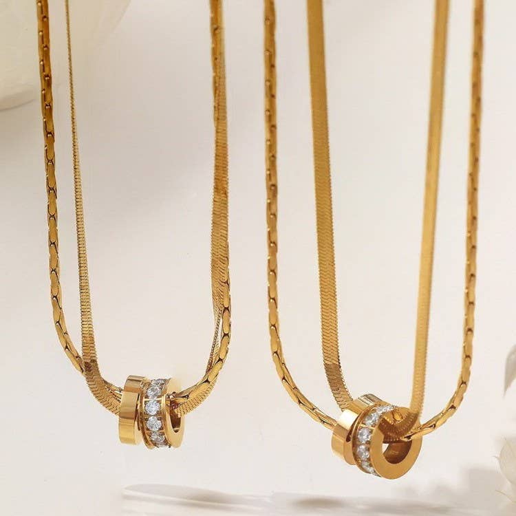Gold Layered Eternal Circle Necklace
