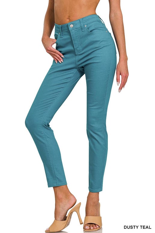 Colored High-rise Skinny Denim Pants